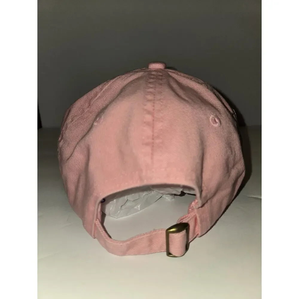 Cabela's Girls XL or Small Adult Adjustable Hat Cap Ball Cap Pink w Moose Stars